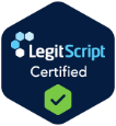 LegitScript Certified badge indicating verified and accredited addiction treatment center compliance.