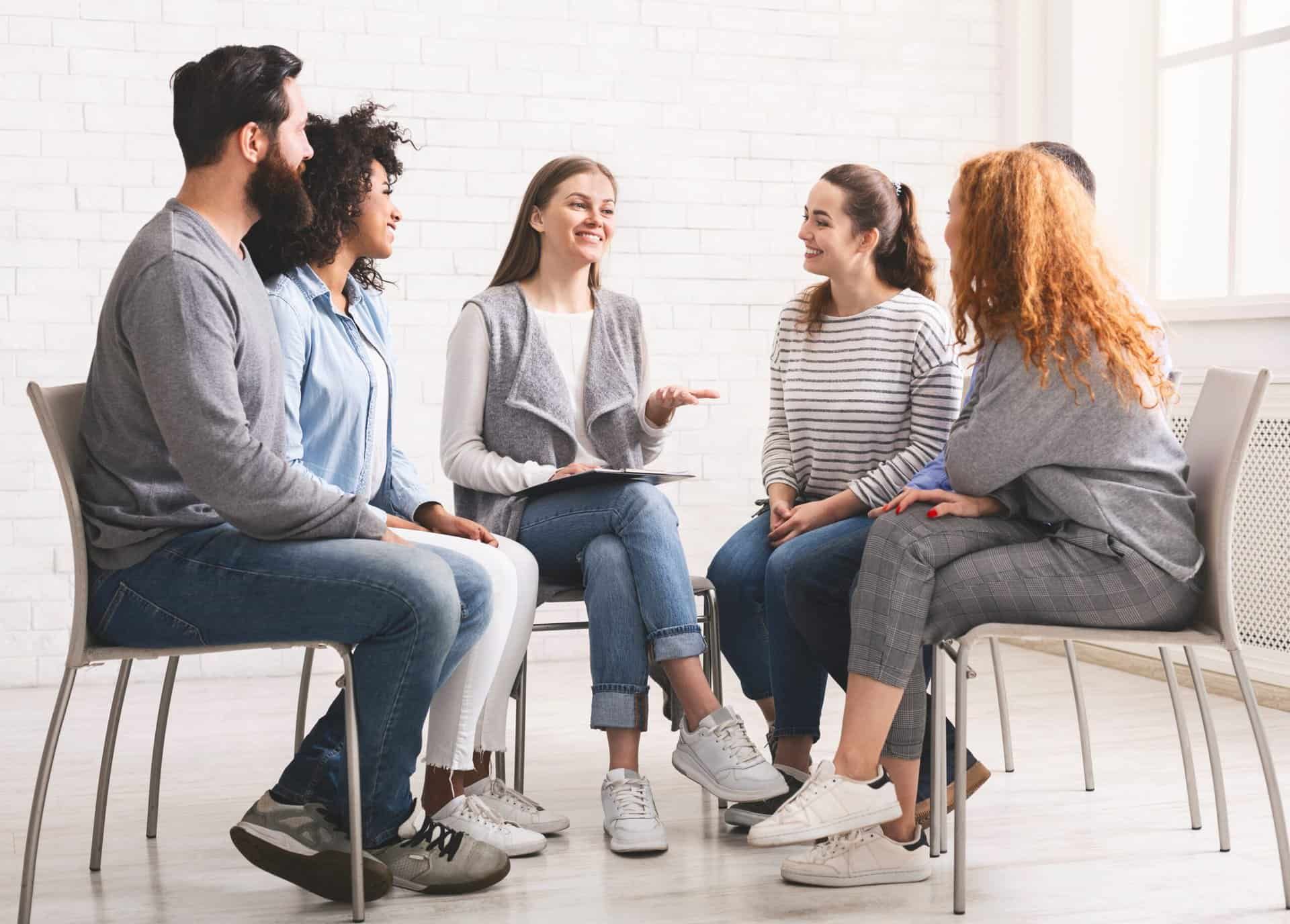 Group therapy during  Nashville addiction treatment.