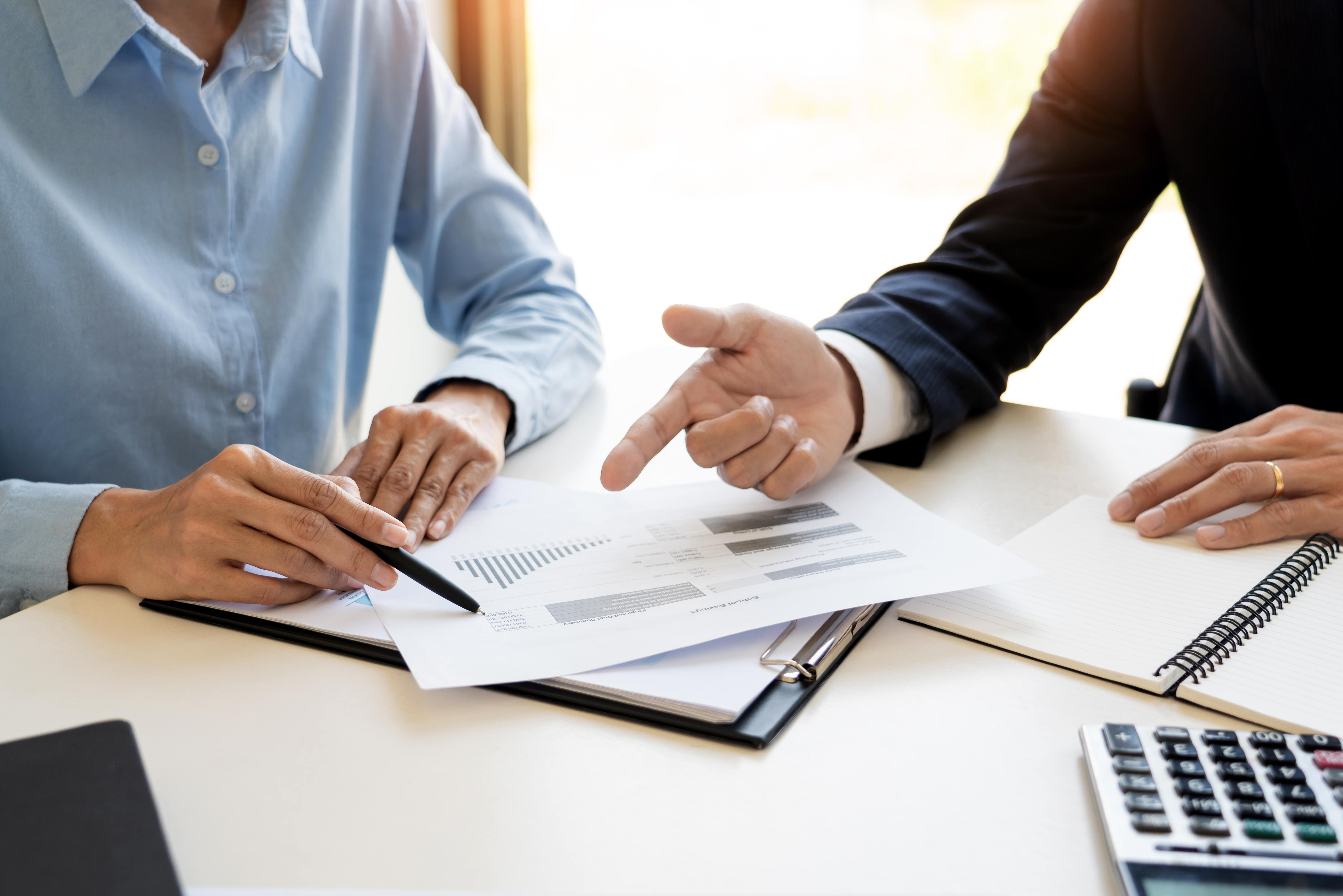 client meets with a case manager to discuss personal budget