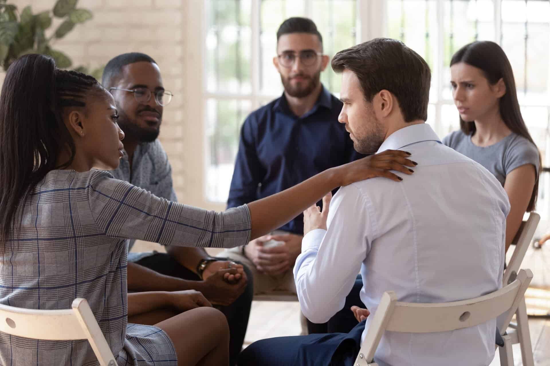 group therapy during drug and alcohol rehab