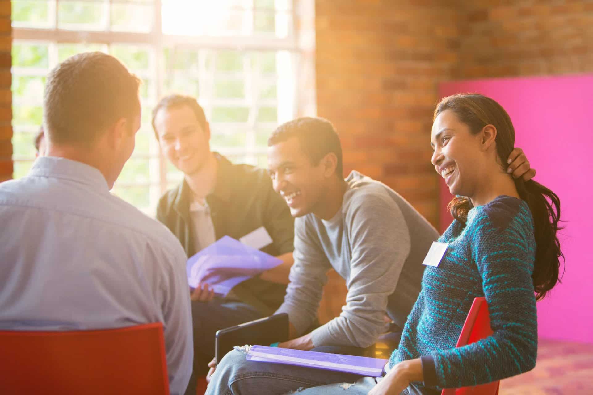 Clients in peer support group in Nashville